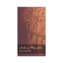 Spiritual Henna Mendhi Buddhist Namecard vertical