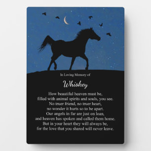 Spiritual Horse Memorial Custom Name Plaque