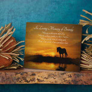 Spiritual Horse Memorial Custom Name Plaque