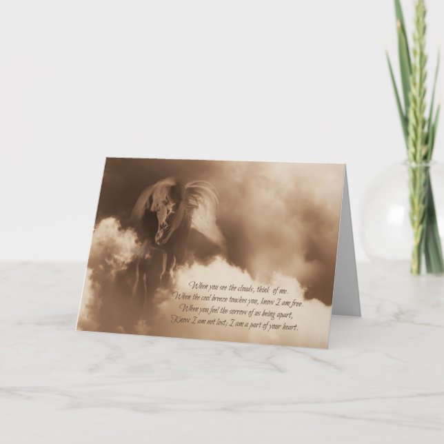 Spiritual Horse Sympathy Card with Poem (Front)