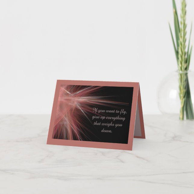 Spiritual Inspirational Quote Saying Greeting Card (Front)