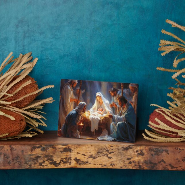 Spiritual Jesus Manger Plaque (Side)