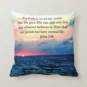 SPIRITUAL JOHN 3:16 PHOTO CUSHION