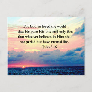 SPIRITUAL JOHN 3:16 PHOTO POSTCARD