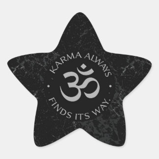Spiritual Karma Om Design – Mindfulness Collection Star Sticker