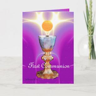 SPIRITUAL LIGHT 1st Holy Communion / Christening Thank You Card