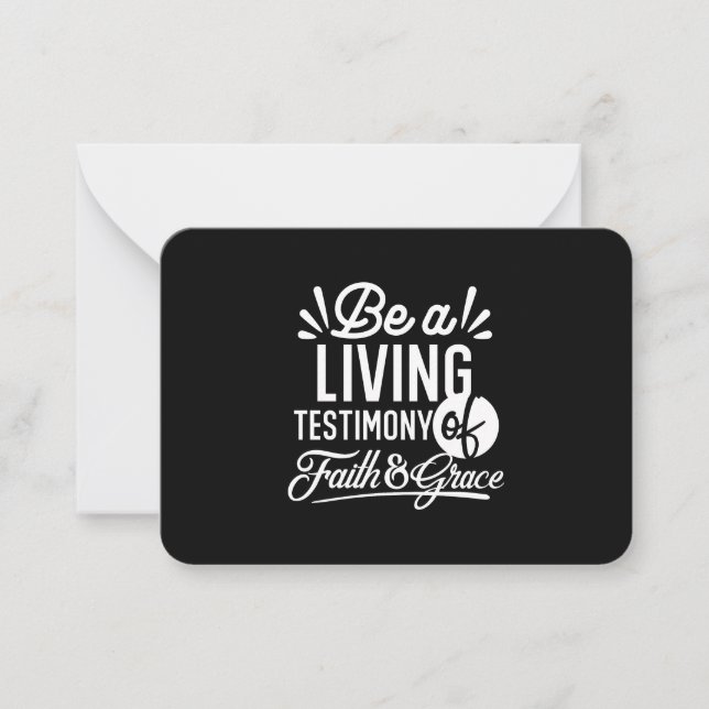Spiritual Living Testimony Faith and Grace Quote Card (Front)