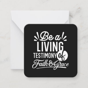 Spiritual Living Testimony Faith and Grace Quote Card