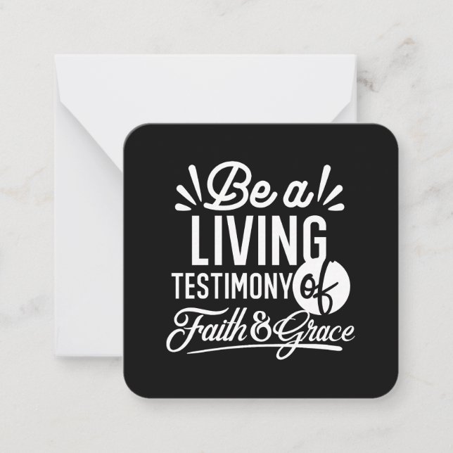 Spiritual Living Testimony Faith and Grace Quote Card (Front)