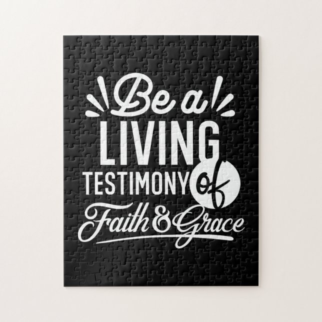 Spiritual Living Testimony Faith and Grace Quote Jigsaw Puzzle (Vertical)