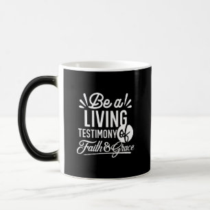 Spiritual Living Testimony Faith and Grace Quote Magic Mug