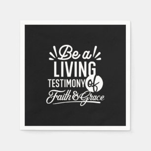 Spiritual Living Testimony Faith and Grace Quote Napkin