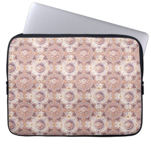 Spiritual Lotus Flower - Floral Mandala Pattern Laptop Sleeve