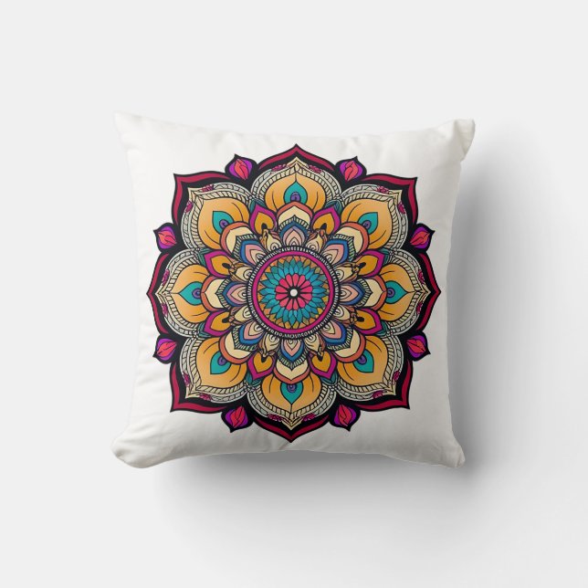 Spiritual Mandala Aartwork Cushion (Front)