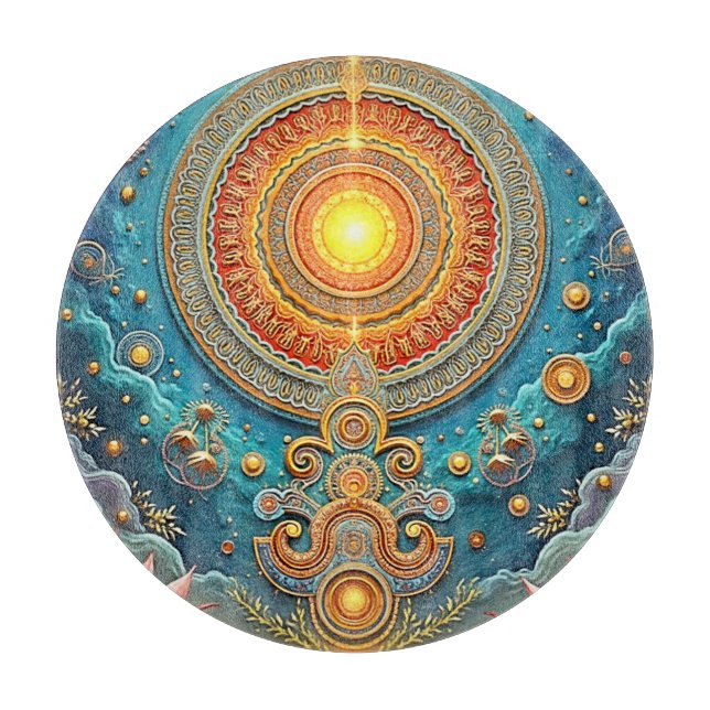 Spiritual Mandala Art Cutting Board (Front)