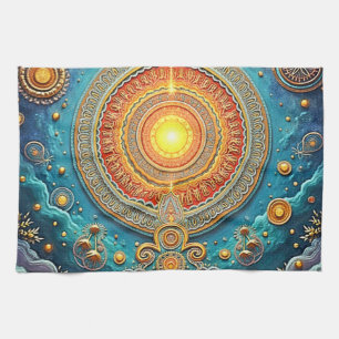 Spiritual Mandala Art Tea Towel