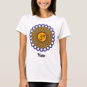 Spiritual Mandala Yoga Om Peacock Customised T-Shirt