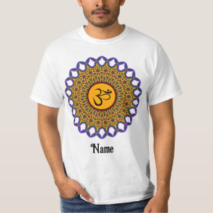 Spiritual Mandala Yoga Om Peacock Customised T-Shirt