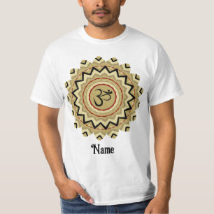 Spiritual Mandala Yoga Om Symbol Retro Customised T-Shirt