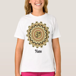 Spiritual Mandala Yoga Om Symbol Retro Customised T-Shirt