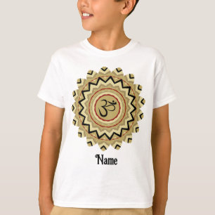 Spiritual Mandala Yoga Om Symbol Retro Customised T-Shirt