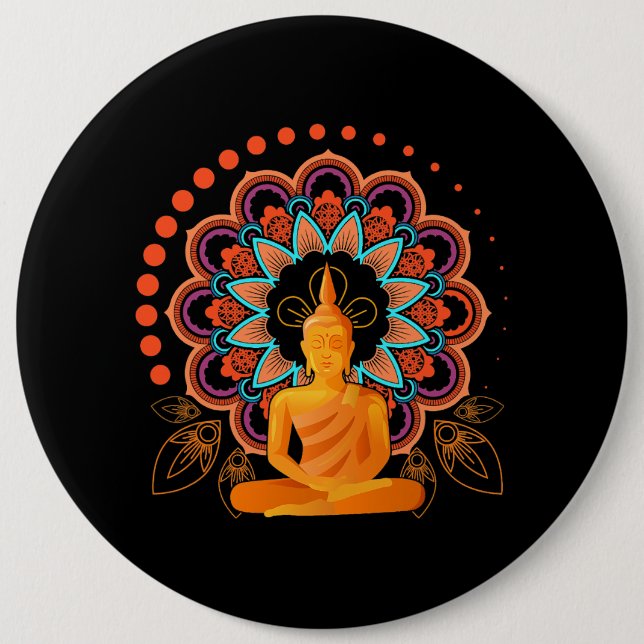 Spiritual meditation Buddha 6 Cm Round Badge (Front)