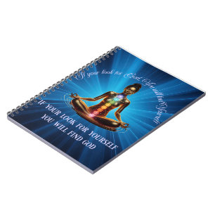 Spiritual Meditation Woman/Spiral Photo Notebook