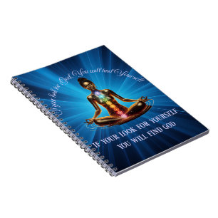 Spiritual Meditation Woman/Spiral Photo Notebook