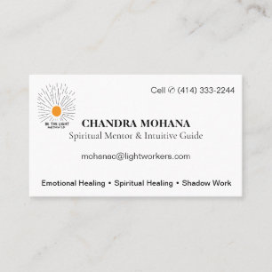 Spiritual Mentor Guide Basic Info Business Card