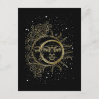 Spiritual Moon Sun Luna Aesthetic Stars