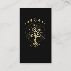 Spiritual Moon Tree Astronomy Crescent Business Card