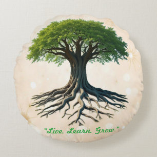 "Spiritual Nature Connection" Round Cushion