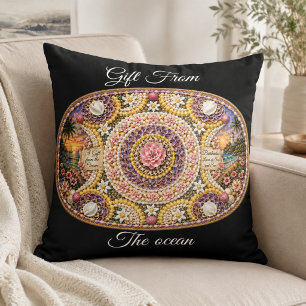Spiritual Nautilus Ocean Goddess Art Cushion