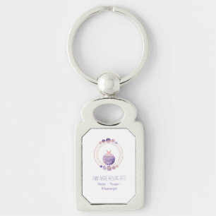 Spiritual New Age and Metaphysical Purple Pink Key Ring