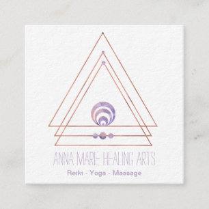 Spiritual New Age and Metaphysical Purple Square Business Card