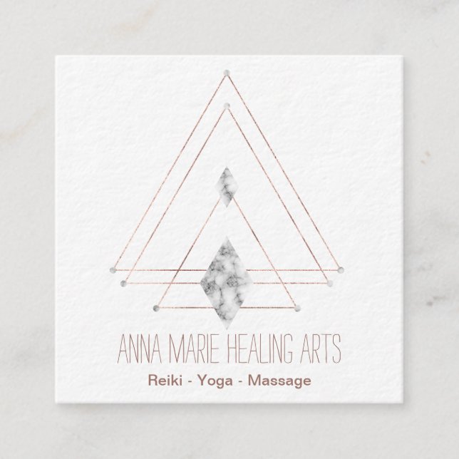 Spiritual New Age and Metaphysical Square Business Card (Front)