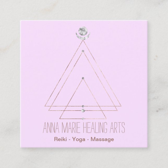 Spiritual New Age Sacred Geometry Square Business Card (Front)