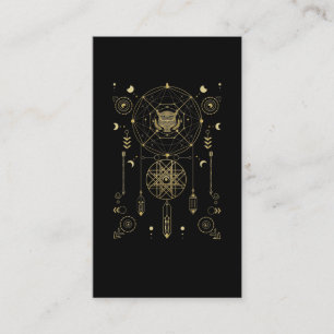Spiritual Owl Geometry Aesthetic Art Business Card