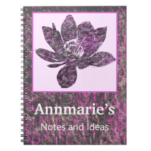 Spiritual Partly Purple Lotus Flower Personal Notebook