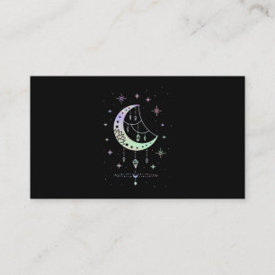 Spiritual Pastel Goth Moon Witchy Business Card