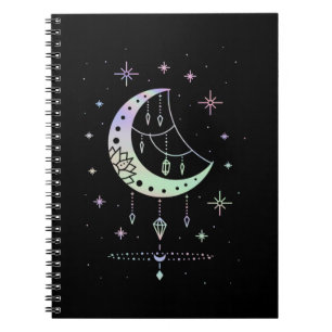 Spiritual Pastel Goth Moon Witchy Notebook