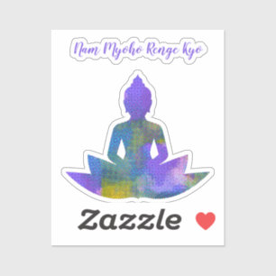 Spiritual Pastel Patchwork Halftone Lotus Sticker