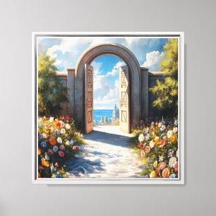 Spiritual Path Doorway 12x12 Positive Intentions Canvas Print