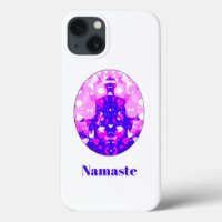 Spiritual Pink Sitting Yoga Pose Namaste