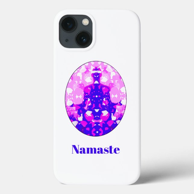 Spiritual Pink Sitting Yoga Pose Namaste Case-Mate iPhone Case (Back)