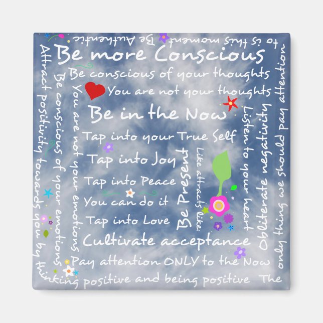 Spiritual positive affirmations magnet (Front)