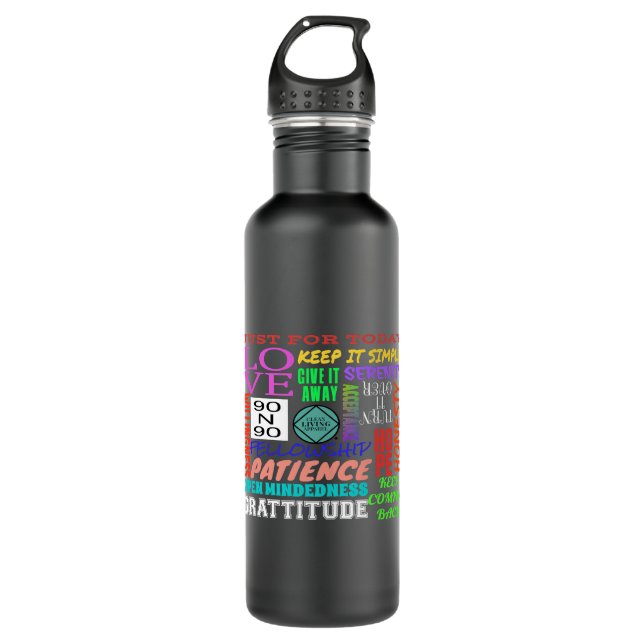 Spiritual Principles of 12 Step Recovery Program N 710 Ml Water Bottle (Front)