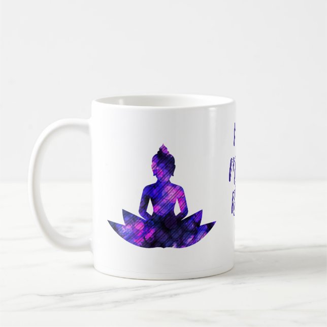 Spiritual Purple Lotus Yoga Nam Myoho Renge Kyo Coffee Mug (Left)