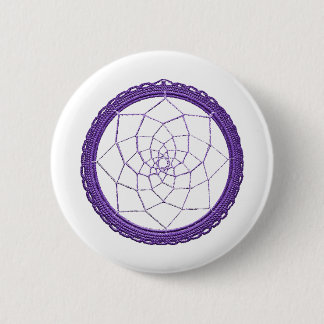 Spiritual Purple Native American Dream Catcher 6 Cm Round Badge