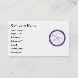 Spiritual Purple Native American Dream Catcher Business Card